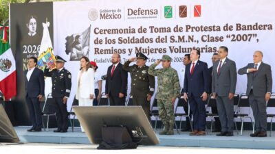 Jóvenes tamaulipecos refrendan su compromiso con México en ceremonia del Servicio Militar Nacional